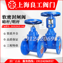 Shanghai Lianggong elastic seat seal gate valve Shanghai Lianggong Outlet flange soft seal concealed stem gate valve Z45X rising stem valve
