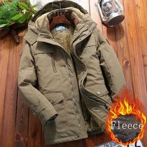 Winter Parka Men Windbreaker Fleece Thick Warm Fur Coats Mal