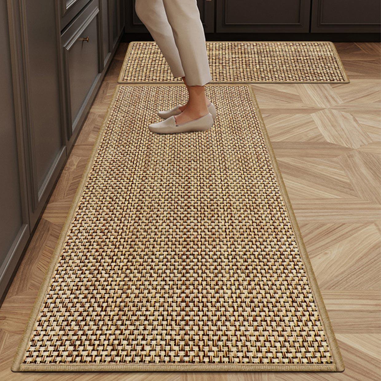Kitchen special floor mat 2024 new anti-slip, oil-proof, wipeable, wash-free carpet mat, home dirty-resistant entrance door mat