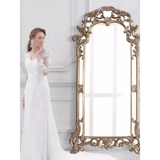 Зеркало в стиле барокко, зеркало в полный рост, настенное зеркало высокой четкости с ручной резьбой, роскошное напольное зеркало в европейском стиле, ретро-зеркало для домашнего использования