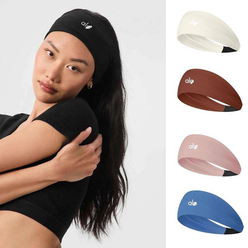 Alo Headband for Yoga and Sports, Breathable and Sweat-Absorbent, Unisex Running Basketball Headband, Fitness Hairband, Anti-Sweat Headscarf