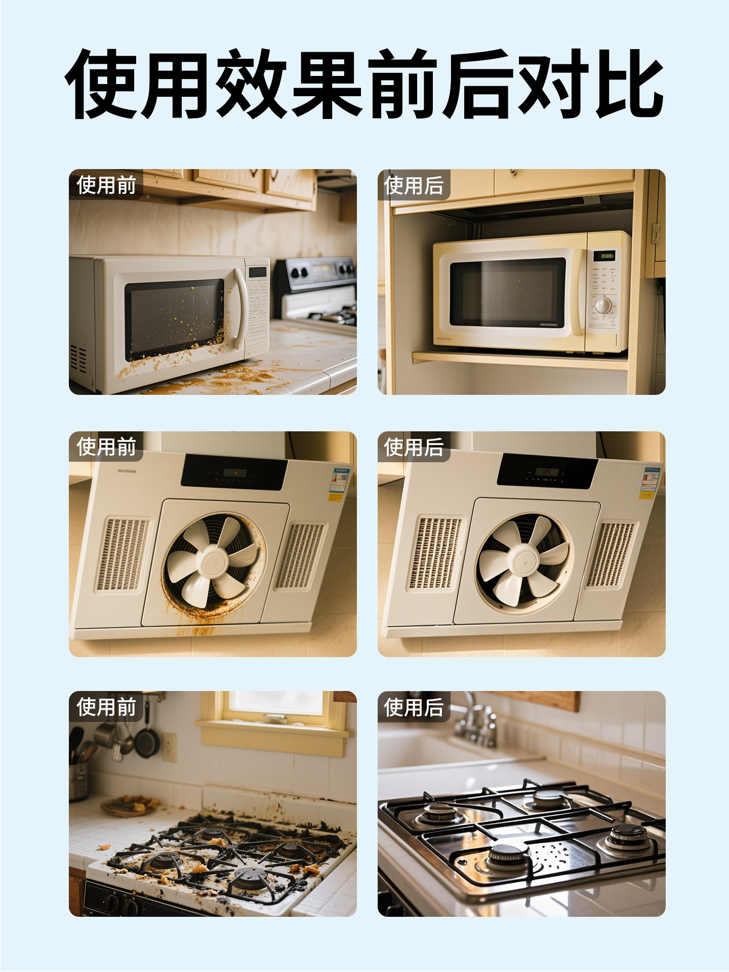 Multi-Purpose Cleaner for Kitchen, Microwave Oven, Oven, Removes Grease Stains, Refrigerator Removes Limescale, Multi-Effect, Sterilizes, Thorough Cleaning