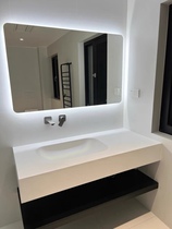 Lime-resistant integrated basin artificial stone skin sensation matte pure acrylic integrated table basin washing table wash-face pool Handwashing pool