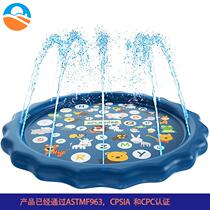 PVC new animal spray mat round childrens seaside water toy alphabet game mat outdoor lawn mat