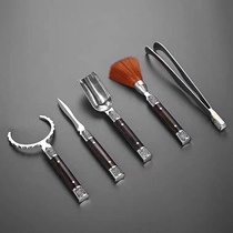 Liujunzi tea set accessories stainless steel Puer tea knife tea spoon tea clip tea needle tea cone Kung Fu tea ceremony spare parts set