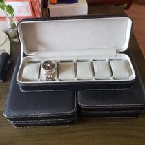 Flip mechanical watch quartz watch zipper bag PU leather watch storage 6 digits 10 digits 12 digits business watch box