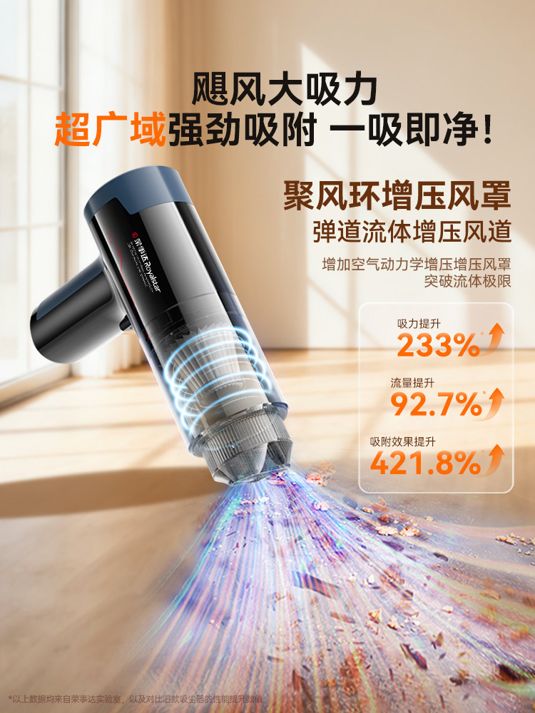 Royalstar Window Crevice Vacuum Cleaner for Home and Car Use, Handheld, Small, High Suction, Cordless Window and Crevice Cleaner