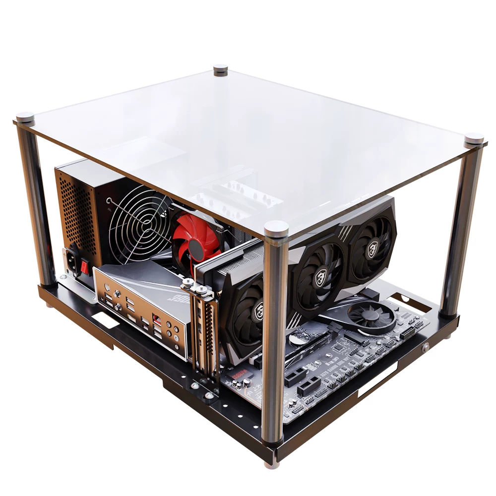 Open computer chassis simple motherboard bracket supports ATX MATX test platform studio