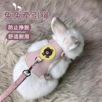 Rabbit traction rope adjustable anti-breakaway rabbit rope pet rabbit anti-biting cute and wind-sliding special rabbit rope for going out
