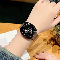 (Mocha) Casual style fashion watch versatile waterproof unisex unisex couple watch calendar