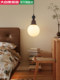 Vintage Bedside Pendant Light in Nature-Inspired Style, Retro Creative Personality Eye-Protection Glass Pendant Light for Bedroom, Entryway, and Hallway