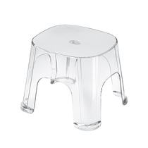 Plastic stool light luxury household products household ins style transparent dormitory simple rental thickened and resistant to falling small stool