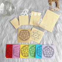 Parchment card writing collection large medium and small multiple hand-cut note cards