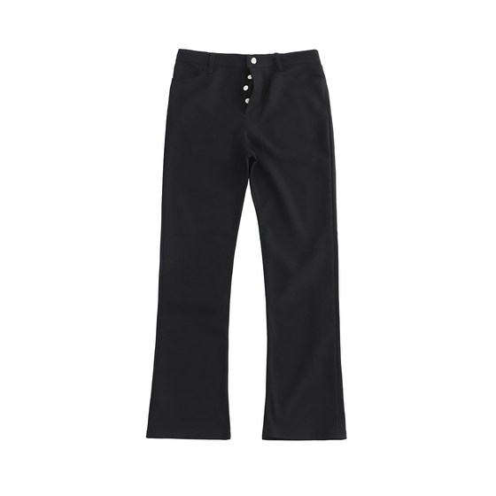 Margiela style VUJADE black bootcut trousers vibe high street trousers cleanfit trousers for men spring