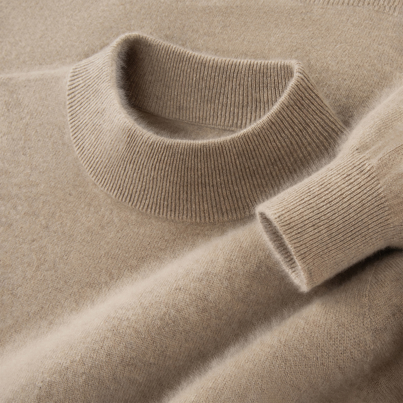 100% Pure Cashmere Sweater for Men, Half-Turtleneck Pullover Sweater, Men's Winter Inner Wear Long-Sleeved Knitwear for Men