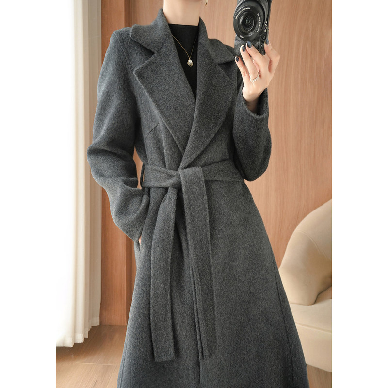 2026 Autumn and Winter New High-End Slim-Fit Double-Sided Cashmere Coat for Women, Slimming Mid-Length Wool Coat for Women 2026 Autumn and Winter New High-End Slim-Fit Double-Sided Cashmere Coat for Women, Slimming Mid-Length Wool Coat for Women