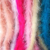 Colorful feather strips ostrich feather tops diy hairpin decoration performance dance clothes high-definition dress clothing accessories