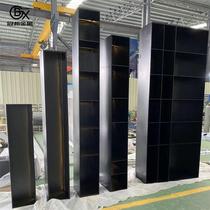 Rusty steel bookcase villa gbx96 guest room minimalist embedded open alcove shelf cabinet narrow full welding type without wall