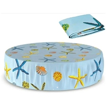 82-162cm Starfish Pattern Waterpoof Swimming Pool Cover Dog