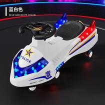 Childrens Twister Car 1-3 years old new model male and female baby anti-rollover police car yo-yo car rocking car adults can sit on
