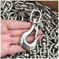 Stainless steel hook dog chain iron chain buckle large dog bolt dog chain buckle hook swivel buckle golden retriever carabiner hook