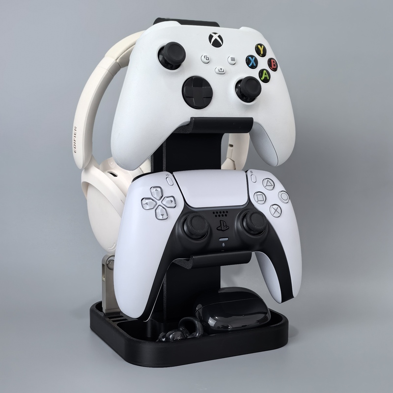 Ps5 Xbox Switch Pro Game Controller Double-Layer Stand Headphone Two-In-One Display Stand Base Accessories