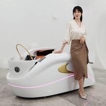 Fully automatic intelligent electric massage shampoo bed barber shop and hair salon special water circulation fumigation head therapy multi-function bed