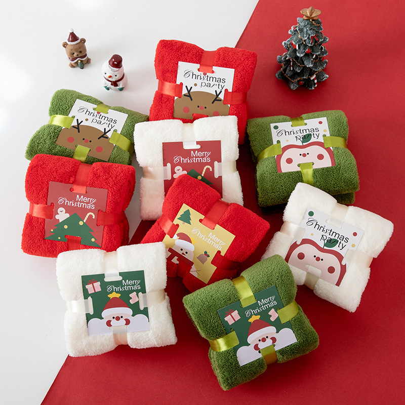 Christmas Towel Souvenirs, New Year Holiday Creative Small Gifts, Matching Christmas Eve Event Towels, Practical Gifts Christmas Towel Souvenirs, New Year Holiday Creative Small Gifts, Matching Christmas Eve Event Towels, Practical Gifts