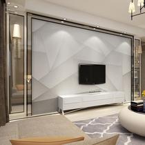 Nordic ins TV Background Wallpaper Modern Living Room Geometric Decorative Wallpaper Film & TV Wall 8d Solid Mural Wall Cloth