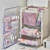 Large refrigerator stationery storage box office desk desktop drawer-type work station document storage storage cabinet