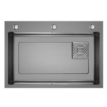 SSWW sink large single-slot vegetable basin 304 stainless steel gun gray nano vegetable basin 3553
