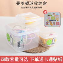 Manhattan Ball Containing Box Bite Glue Hand Grip Ball Rattle Sufie Small Deer Puzzle Toy Containing Box Plastic Transparent