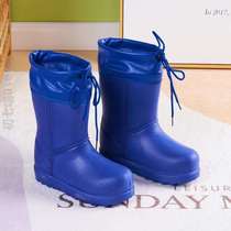 Middle cylinder snow ground waterproof and warm outdoor thickened anti-slip boot female plus suede flat bottom cotton {winter boots male short cotton shoes