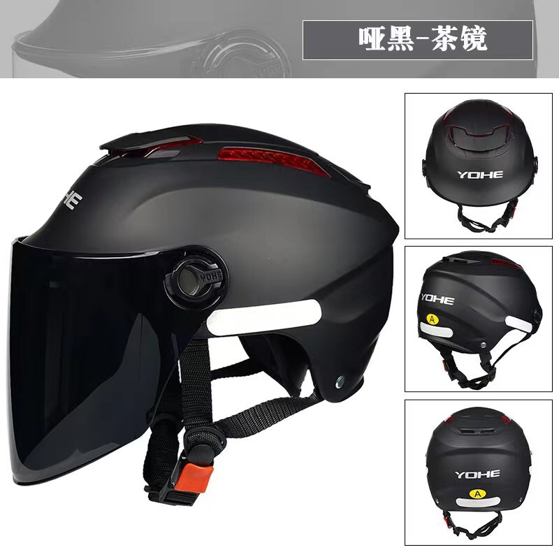 Eternal 365 Helmet 3C Certified Men's and Women's Electric Vehicle Motorcycle Summer Helmet Sunproof and Rainproof Safety Helmet