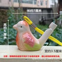 Colorful bird whistle ceramic water bird whistle scenic street stall childrens toy whistling bird call whistle