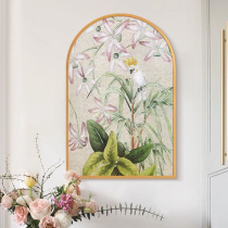 American fresh arched hanging painting living room entrance French light luxury decorative painting medieval bedroom sofa background wall mural