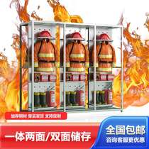 Clothes storage clothing combat clothing fire-proof clothing locker double-sided rotatable rescue clothing stainless steel fire-fighting clothing hanger