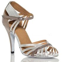 New Professional Silver Salsa Dance Shoes For Women Discount