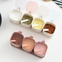 Kitchen combination seasoning box seasoning jar seasoning storage box set MSG salt jar seasoning box seasoning box