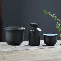 Small wine warmer scalding wine kettle ceramic rice wine kettle household Chinese antique black scalding wine kettle