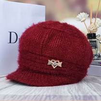 Old man hat autumn and winter female plus heat knitting hat fashion and hair hat Moms ear hat