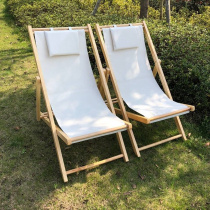 Beach chair wooden deck chair folding chair canvas chair lunch break chair outdoor portable chair companion chair lazy chair foldable