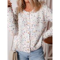 Autumn and winter new color block knitted cardigan for women 2024 European and American fashion versatile single-breasted cardigan for women