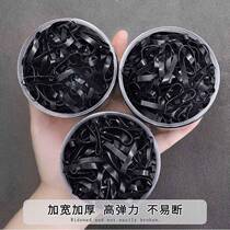 Rubber band womens hair tie thickened hair band disposable high elastic and durable black rubber ring small head rope for adults