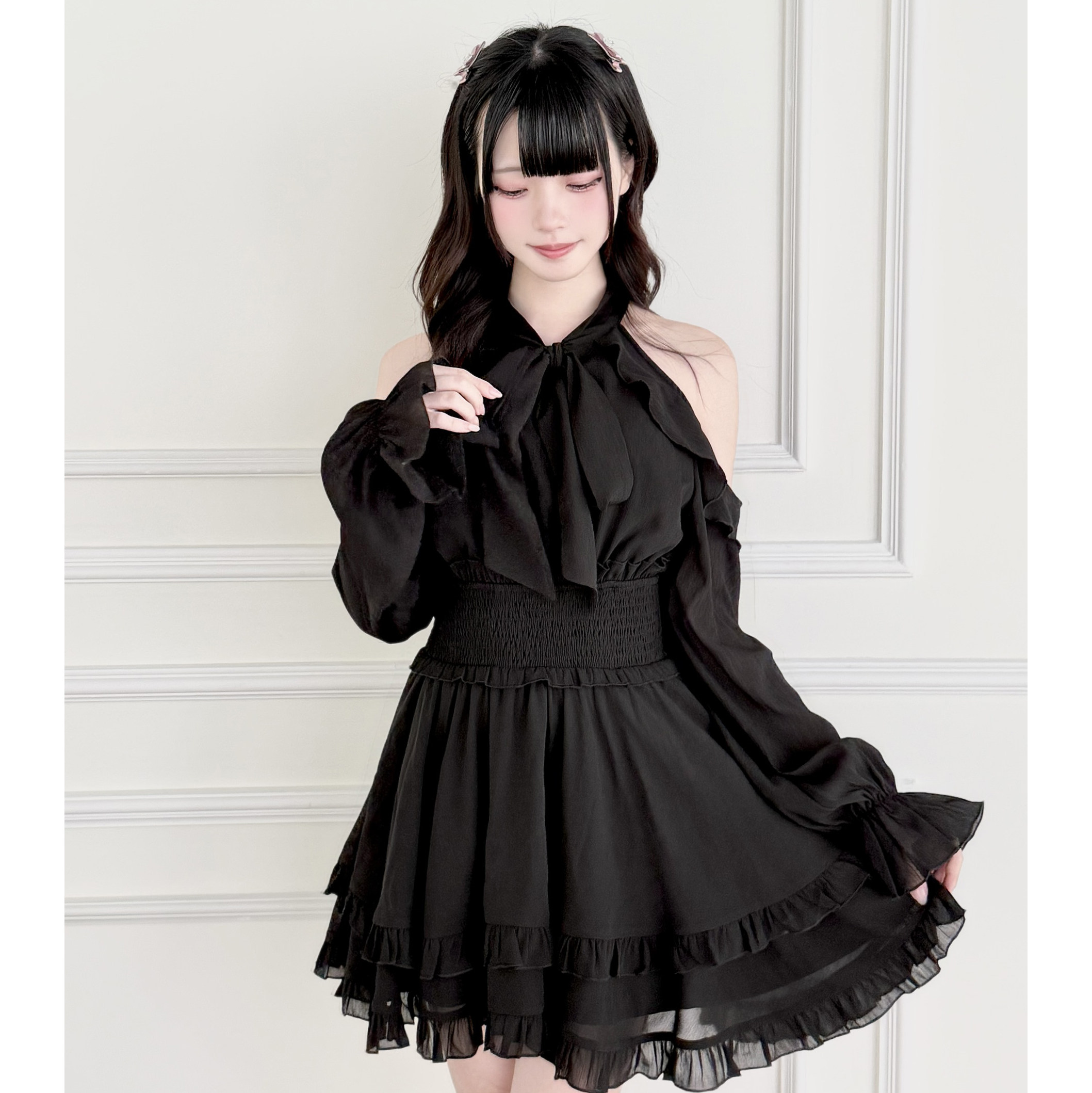 A must-have for fall 2025! this japanese-inspired off-the-shoulder dress  boasts a sophisticated