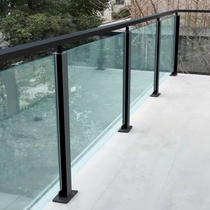 Tempered glass staircase armrest simple modern railing balcony balcony guard room and outside stainless steel vertical square pipe fence