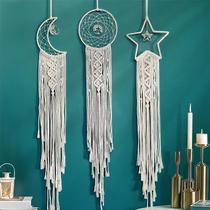 ins handmade cotton rope woven tapestry crystal stone moon dream catcher Nordic home wall hanging decoration hot style