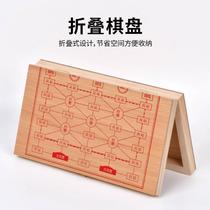 Wooden wooden storage box childrens student military chess beech solid wood chess pieces educational game chess foldable