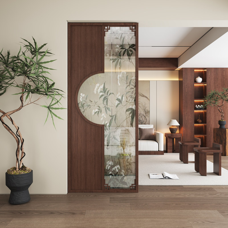 Entrance Screen Partition for Living Room, New Chinese-Style Solid Wood, Facing the Door, for Home Tea Room, Hotel Lobby, Entryway, and Entrance Area Entrance Screen Partition for Living Room, New Chinese-Style Solid Wood, Facing the Door, for Home Tea Room, Hotel Lobby, Entryway, and Entrance Area