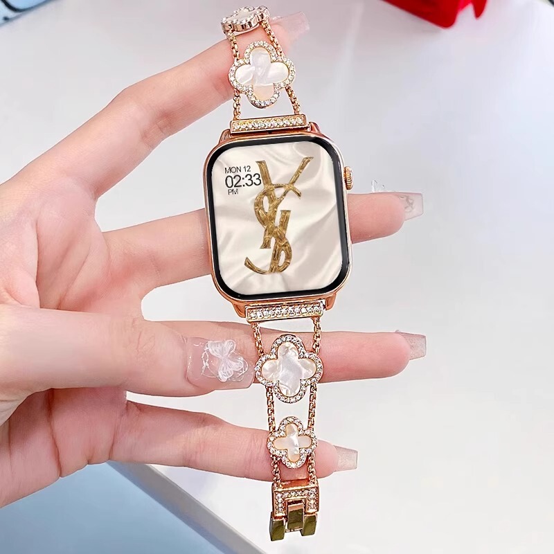 Four-Leaf Clover Set with Diamonds 16/17/18/19/20/21/22mm Watch Strap High-Grade Metal Original Niche Men and Women Summer Suitable for Tissot Casio Dw Longines Omega Cassia Tianwang Four-Leaf Clover Set with Diamonds 16/17/18/19/20/21/22mm Watch Strap High-Grade Metal Original Niche Men and Women Summer Suitable for Tissot Casio Dw Longines Omega Cassia Tianwang